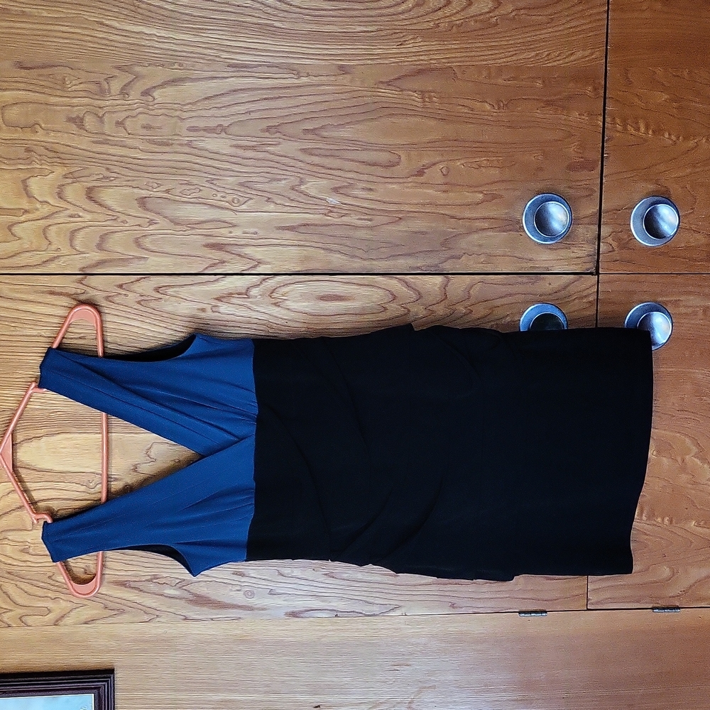 Black and teal dress